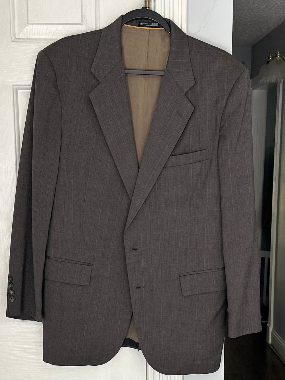 Vintage Stanley Blacker Gray-Brown Blazer Jacket Sz 42L READ